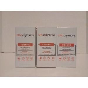 Lot Of 3-SpaScriptions Firming Anti-Wrinkle Neck Cream With Hyaluronic Acid,